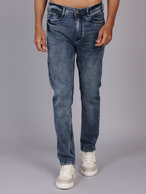 Men’s Mid Wash Blue Slim Fit Denim Trouser