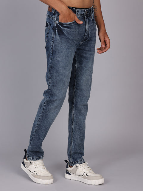 Men’s Mid Wash Blue Slim Fit Denim Trouser