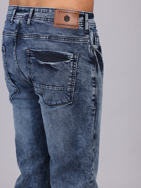Men’s Mid Wash Blue Slim Fit Denim Trouser