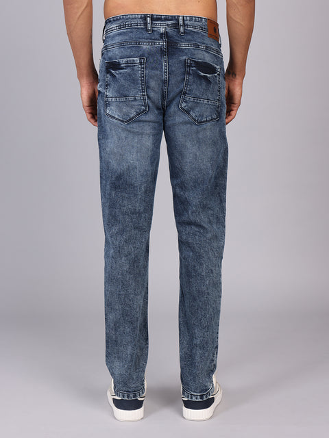 Men’s Mid Wash Blue Slim Fit Denim Trouser