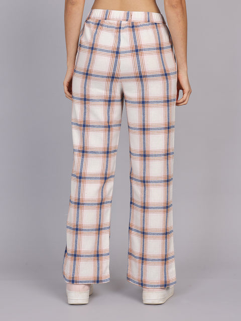 Women’s Off-White Checked Woven Shirt