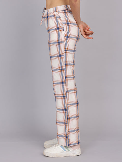 Women’s Off-White Checked Woven Shirt