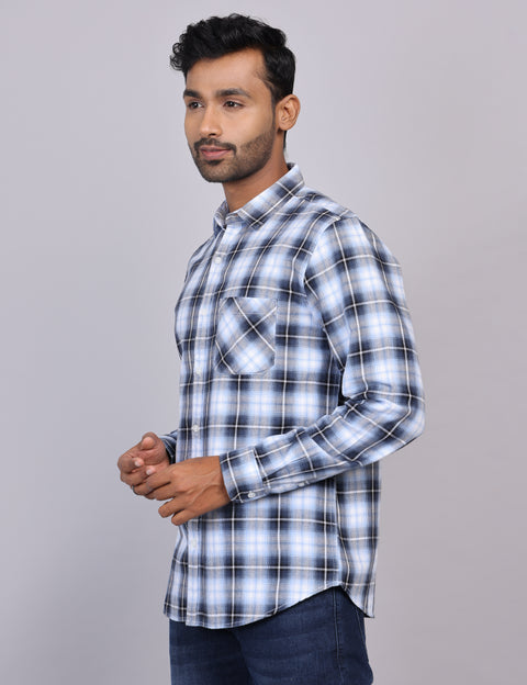 Blue Checks Full Sleeve Shirt – Regular Fit