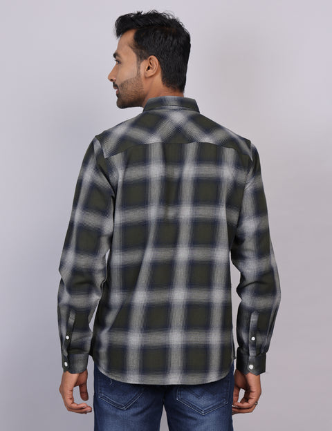 Green Checks Full Sleeve Shirt – Regular Fit