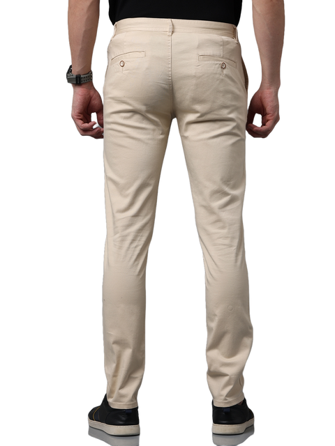 Men's Slim Fit Casual Chino Pants, Work Pants, Business Casuals, Beige