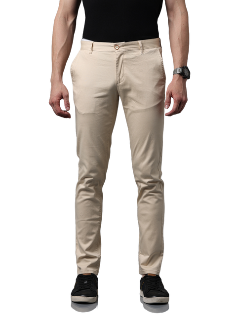 Men's Slim Fit Casual Chino Pants, Work Pants, Business Casuals, Beige