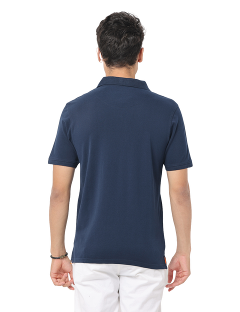 Men's Navy Blue Short Sleeve Polo T-Shirt