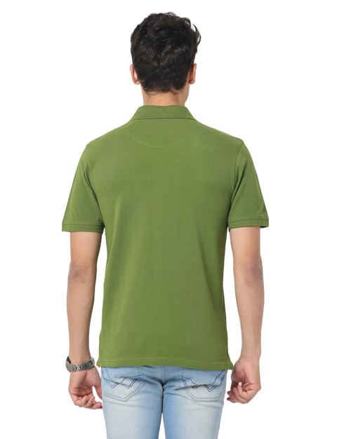 Men's Green Short Sleeve Polo T-Shirt