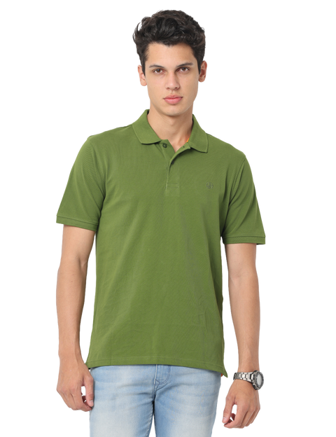 Men's Green Short Sleeve Polo T-Shirt