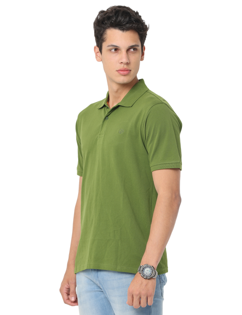 Men's Green Short Sleeve Polo T-Shirt