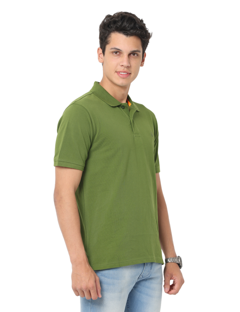 Men's Green Short Sleeve Polo T-Shirt